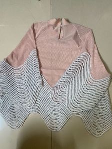 Sheer Mesh Top with Unique Wave Pattern