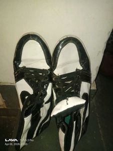 Stylish White & Black Sneakers