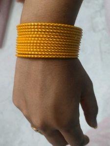 Vibrant Yellow Bangles Set