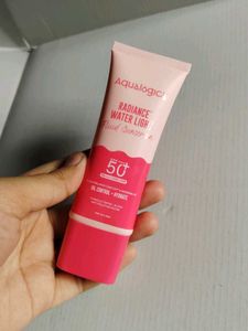 Aqualogica Radiance Water Light Fluid Sunscreen.