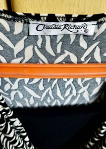 Leaf Print Cowl Neck Top