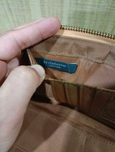 Classic Brown Leather Zip-Around Wallet