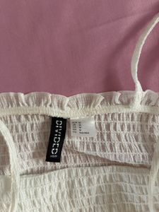 White Smocked Cami Top