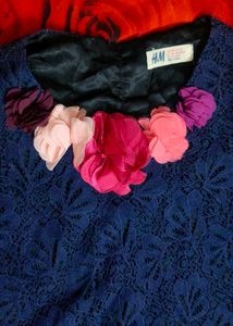 H&amp;M  Floral Neckline Midi !