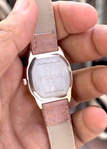 Fossil Gold Tone Watch Blue Strap