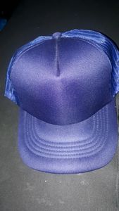 plain blue half net cap