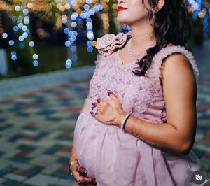 Elegant Lilac maternity gown