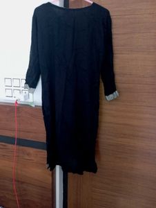 Embroidered Black Kurta