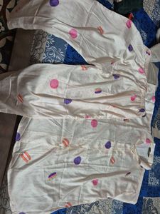 Cute Macaron Print Pajama Set
