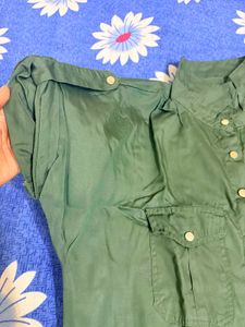 green women shirt dress