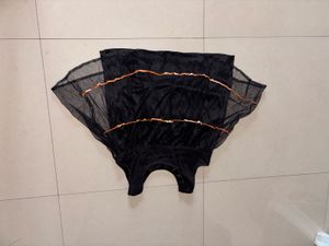 Sheer Black Ruffle Crop Top