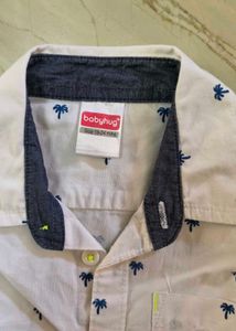 kids Palm Print Short Sleeve Shirt