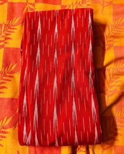 red Ikat Print Tradional Kurta