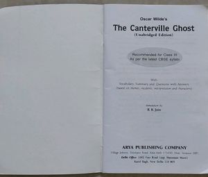 📚The Canterville Ghost, Oscar Wilde, Class 11