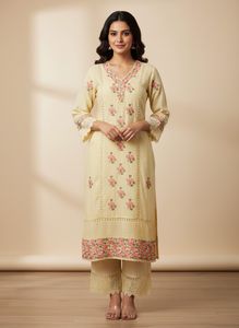 Floral Embroidered Kurta Set