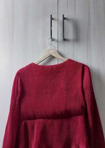 Elegant Red V-Neck Wrap Top