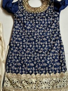 Blue &amp; Gold Salwar Suit