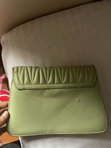 Chic Quilted Green Clutch Bag