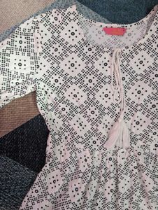 Pink Animalia White &amp; Black Print Top