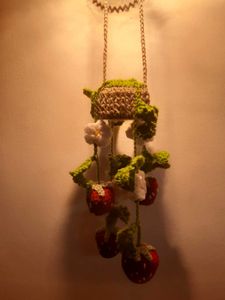 Handmade Crochet Strawberry plant