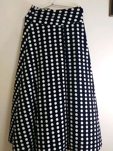 Chic Polka Dot Maxi Skirt