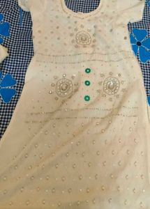 white kurthi set