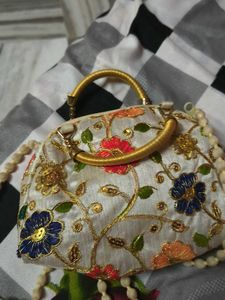 Embroidered Clutch Bag