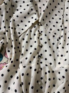 Chic Polka Dot Peplum Top