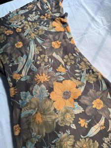 Retro Floral Print Bodycon Dress