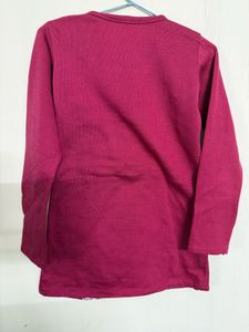 Maroon Fleece Top