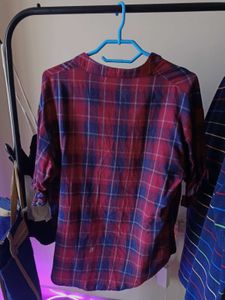 pink &amp; Blue Plaid Button-Up Shirt