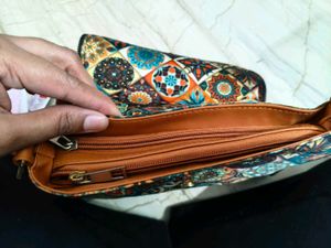 Boho Tile Print Crossbody Bag