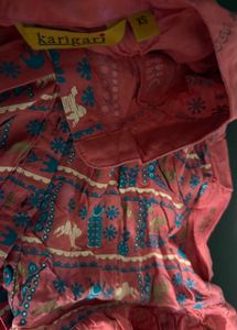 Pink Printed Midi Dress