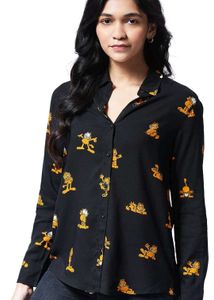 Garfield: Classic Black Printed Shirt