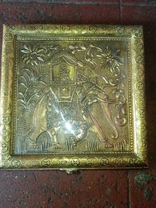 Vintage Embossed Elephant Trinket Box
