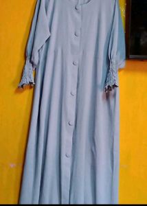 Elegant Light Blue Abaya Gown