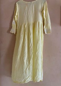 Elegant Yellow Chikankari Kurta Set