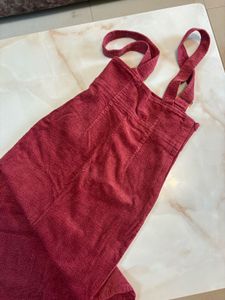 Pink Pinafore Midi Dress