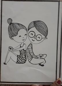 Couple Drawings Greeting Any 1 Designs