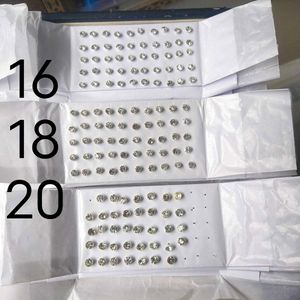 Pure Silver Dimond Nose And Ear Earings 1 pair