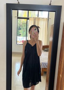 Comfy Black Slip Dress