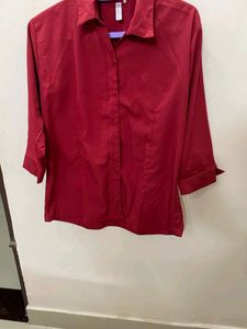 Mehroon Shirt For Office Wear Or Causal