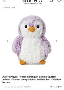 Purple Penguin Plushie