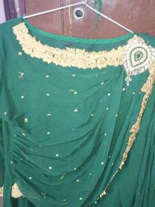 DEEP GREEN ETHNIC GOWN ☘️
