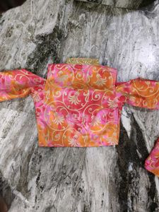 Vibrant Floral Print Lehenga Choli Set