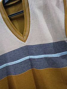 Vintage Striped Sweater Vest
