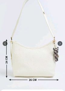 Elle Stylish Cream Hobo Bag