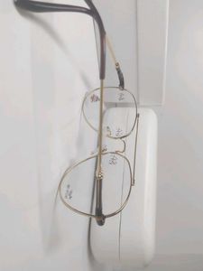 Aviator Style Eyeglasses with Gold Frame