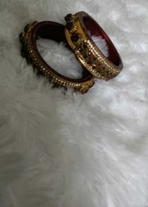 Elegant Oxidized Bangles with Stones