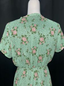 Mint Green Floral Wrap Dress